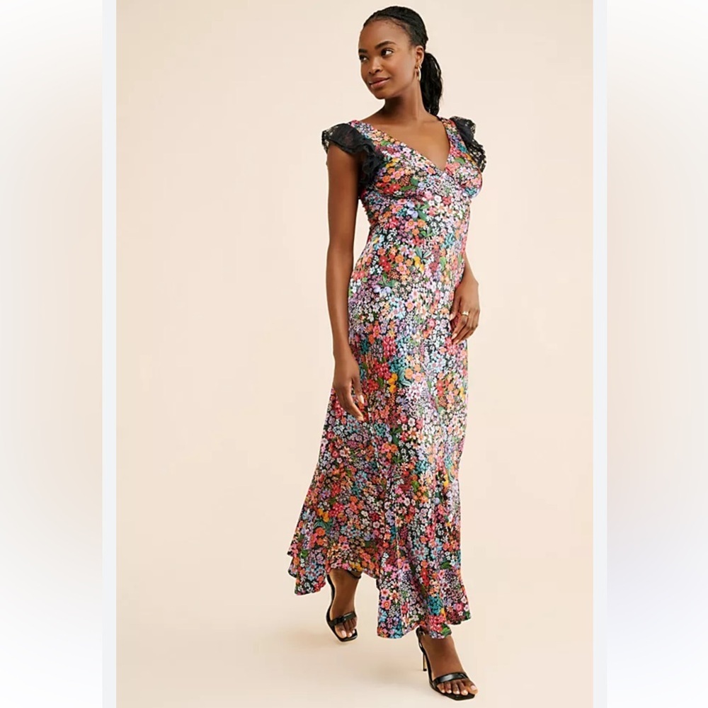 Beach Riot Elodie Floral Maxi Dress Size M